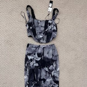 Size M - Two piece set black/combo